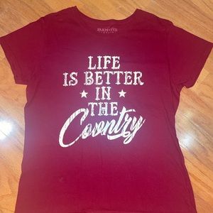 “life is better in the country” tee